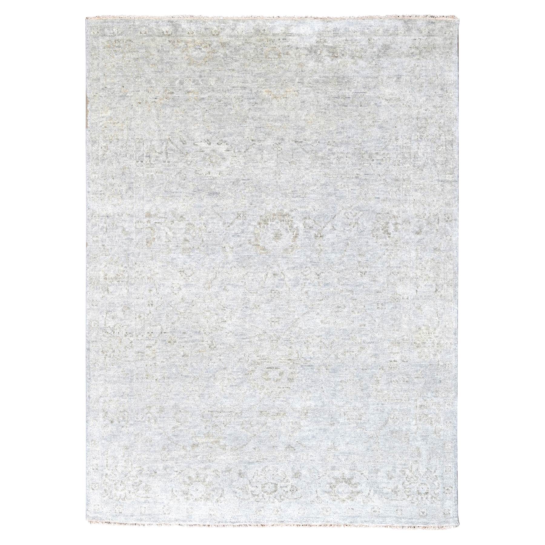 Medium Gray, Oushak Design, Supple Collection, Tone On Tone, Hand Knotted, Soft Vibrant Wool Pile, Plush and Lush, Oriental Rug